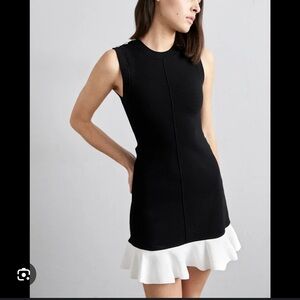 Sandro NWT Black and White Sleeveless Dress